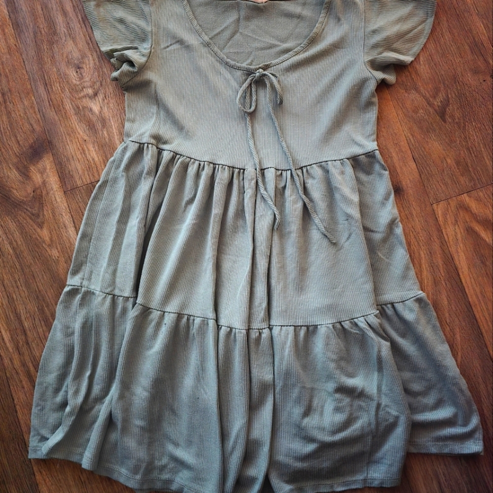 See You Monday Chic Olive Green Dress